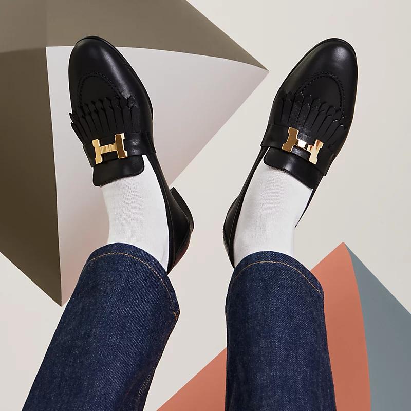 Giày Hermes Royal Loafer Nữ Đen